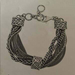 Elegant Silver Braided Bracelet